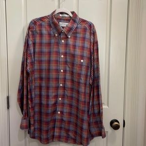 Orvis Men’s button down long sleeve shirt, size xxl. Cotton. Plaid.